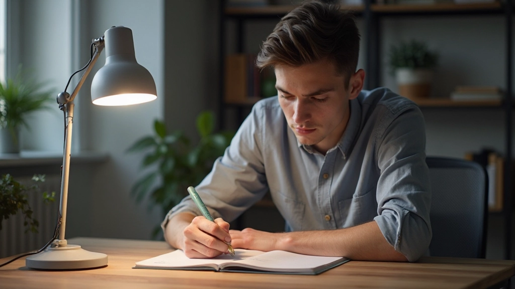 Студент применяет метод Корнелла, заполняя конспект во время учебной сессии